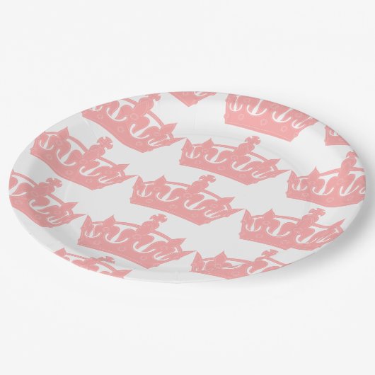 Pink Princess Theme Royal Crown Paper Teller (Schrägansicht)