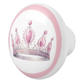 Pink Princess Tiara Girly Ceramic Knob Keramikknauf (Rechts)