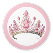 Pink Princess Tiara Girly Ceramic Knob Keramikknauf (Vorderseite)