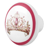 Pink Princess Tiara Girly Ceramic Knob Keramikknauf (Rechts)