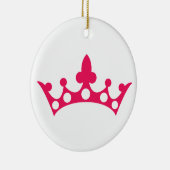 Pink Princess Tiara Keramik Ornament (Rechts)