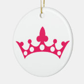 Pink Princess Tiara Keramik Ornament (Links)