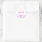 Pink Princess Tiara Quinceanera Sticker (Tasche)
