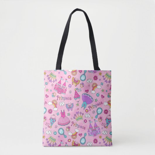 Pink Princess Tote Bag Tasche (Vorderseite)