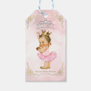 Pink Princess Vintag Baby Girl Dusche Gefallen Geschenkanhänger