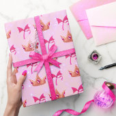 Pink Princess Wrapping Paper Geschenkpapier