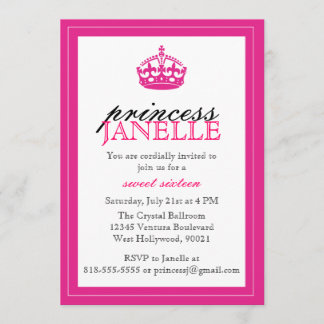 Pink-Prinzessin - Einladung des Bonbon-16