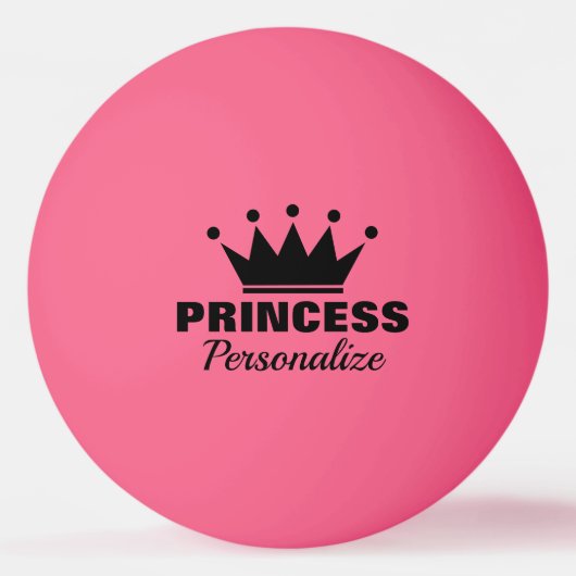 Pink-Prinzessin-Tischtennisball Tischtennisball (Vorderseite)