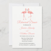 Pink Probe Dinner Flamingo Wedding Luau Beach Einladung (Vorderseite)