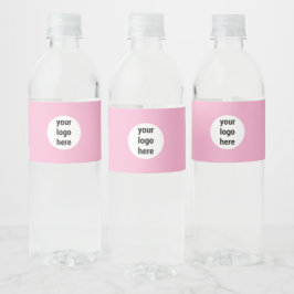 Pink Promotional Business Company Logo Customer Wasserflaschenetikett
