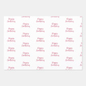 Pink Protea Aquarell Wrapping Paper Set 3 Geschenkpapier Set (Vorderseite 3)