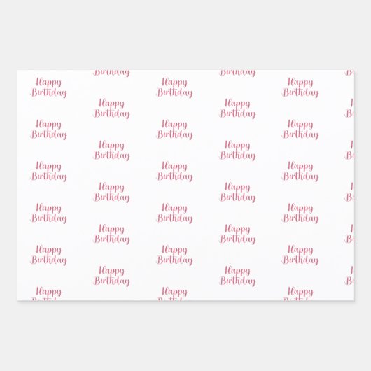 Pink Protea Aquarell Wrapping Paper Set 3 Geschenkpapier Set (Vorderseite 3)