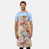 Pink Protea Floral Schürze (Getragen)