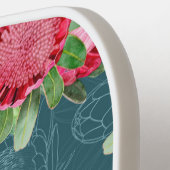 Pink Protea Garden Blooms Pickleball Schläger (Linke Seite)