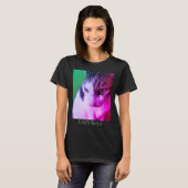Pink Psychedelic Tabby Katzenpink & lila Augen, D T-Shirt (Vorne ganz)