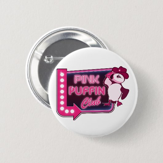 Pink Puffin Club Button (Vorne & Hinten)