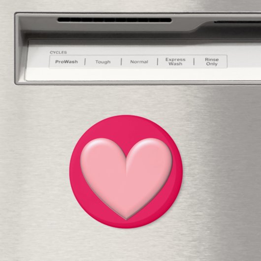 Pink Puffy Heart Magnet (In Situ (Geschirrspüler))