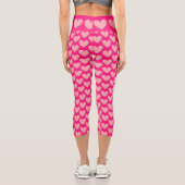 Pink Puffy Hearts Capri Leggings (Rückseite)