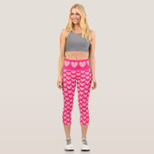 Pink Puffy Hearts Capri Leggings (Vorderseite)