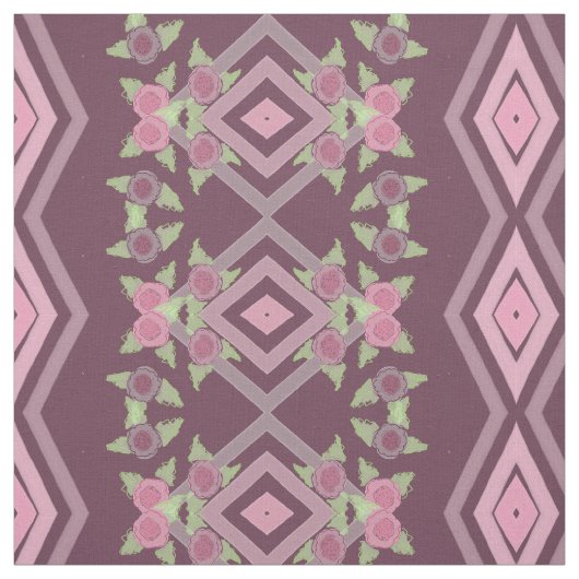 Pink Pum floral Accented Stoff (Muster)