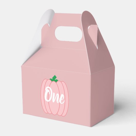 Pink Pumpkin 1. Geburtstag Geschenkschachtel (Vorderseite)