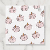 Pink Pumpkin and Squirrel Baby Girl Baby Dusche Geschenkanhänger (Rückseite)