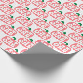 Pink Pumpkin Autumn Girl Erster Geburtstag Geschenkpapier (Ecke)