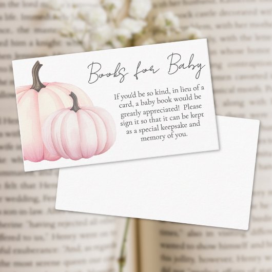 Pink Pumpkin Baby Duschbücher für Baby Begleitkarte