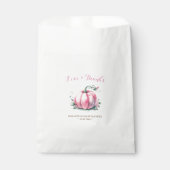 Pink Pumpkin Baby Dusche Candy Favor Taschen Geschenktütchen (Vorderseite)