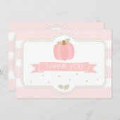 Pink Pumpkin Baby Dusche Danke (Vorne/Hinten)