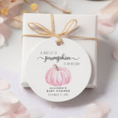 Pink Pumpkin Baby Dusche Danke Geschenkanhänger