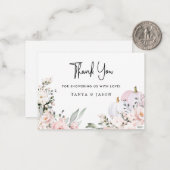 Pink Pumpkin Baby Dusche Danke Karte (Vorderseite/Rückseite Beispiel)