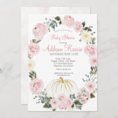 Pink Pumpkin Baby Dusche Einladung (Vorne/Hinten)