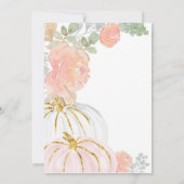 Pink Pumpkin Baby Dusche Einladung (Rückseite)