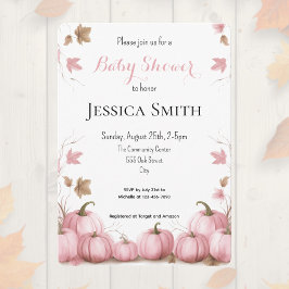 Pink Pumpkin Baby Dusche Einladung