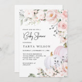 Pink Pumpkin Baby Dusche Einladung (Vorne/Hinten)