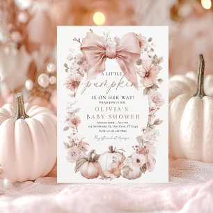 Pink Pumpkin Baby Dusche Einladung Blumenkohl
