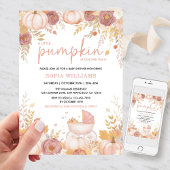 Pink Pumpkin Baby Dusche Einladung Girl Fall