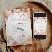 Pink Pumpkin Baby Dusche Einladung Girl Fall