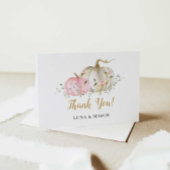 Pink Pumpkin Baby Dusche geklappt Danke Karte