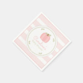 Pink Pumpkin Baby Dusche Napkin Serviette (Ecke)
