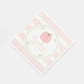Pink Pumpkin Baby Dusche Napkin Serviette (Ecke)