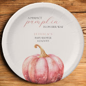 Pink Pumpkin Baby Dusche Pappteller