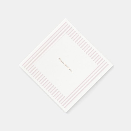 Pink Pumpkin Baby Dusche Party Napkins Serviette (Ecke)