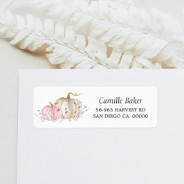 Pink Pumpkin Baby Dusche Rücksendeadresse Etikett