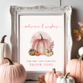Pink Pumpkin Baby Duschhilfe wünscht neue Eltern Poster