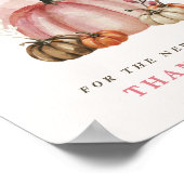 Pink Pumpkin Baby Duschhilfe wünscht neue Eltern Poster (Ecke)