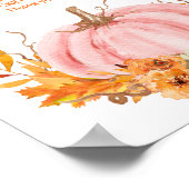 Pink Pumpkin Baby Duschkabine Windelwanne Raffle S Poster (Ecke)