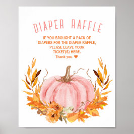 Pink Pumpkin Baby Duschkabine Windelwanne Raffle S Poster