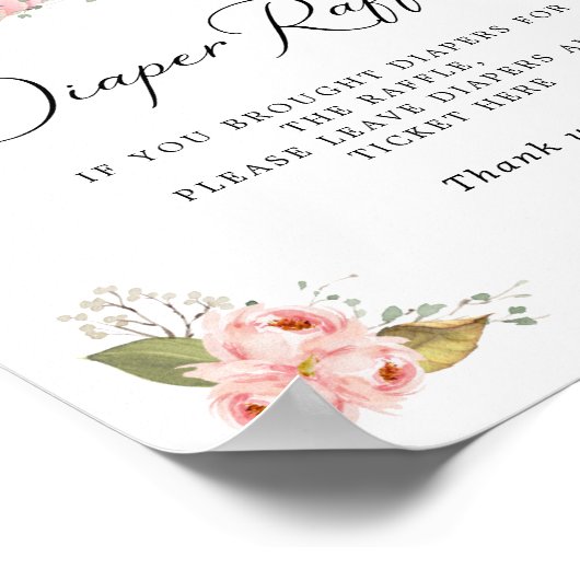 Pink Pumpkin Baby Duschkabine Windelwanne Raffle S Poster (Ecke)